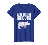 &quot;Save The Fat Unicorn&quot; Funny Rhino T-Shirt