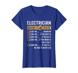 Funny Electrician Gifts - Electrician Hourly Rate T-Shirt