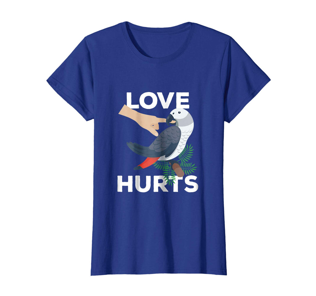 Love Hurts African Grey Parrot Biting Funny Gift T-Shirt