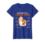 Anatomy Of A Lhasa Apso Dogs T Shirt Funny Gift