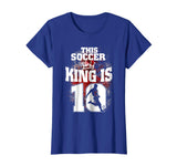 10th Birthday Funny T-Shirt This Soccer King Is 10 Years Old