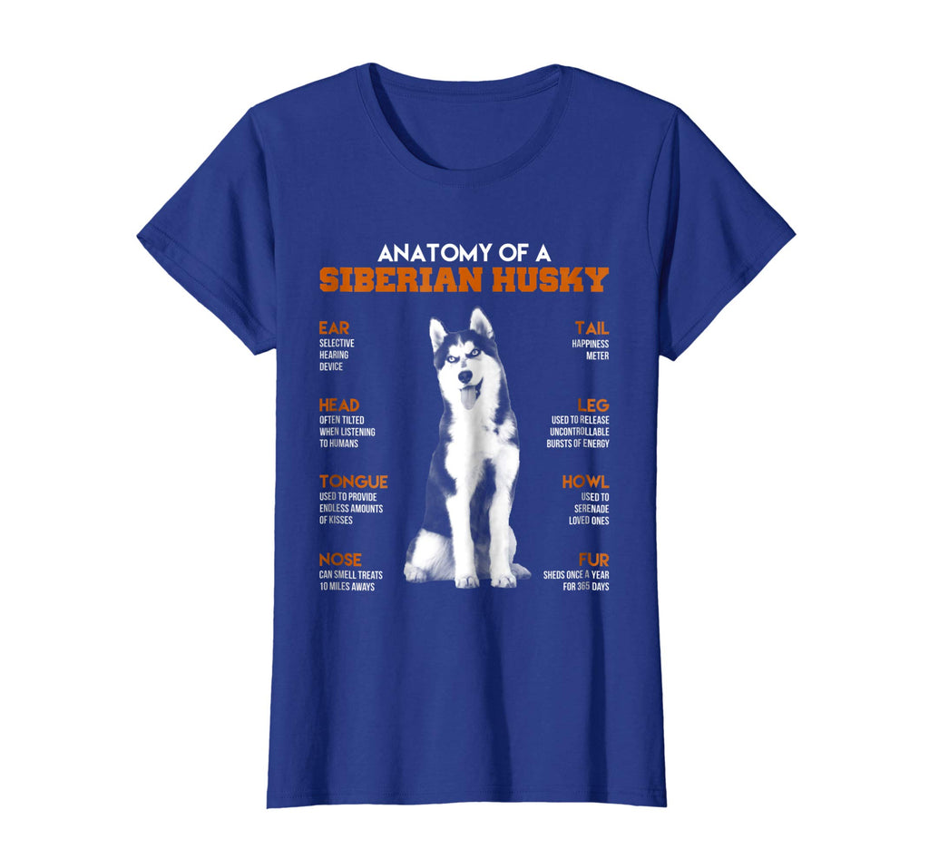 Anatomy Of A Siberian Husky Dogs T Shirt Funny Gift