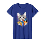 Funny Galaxy Cat Shirt | Space Cat Eat Pizza and Taco Shirt