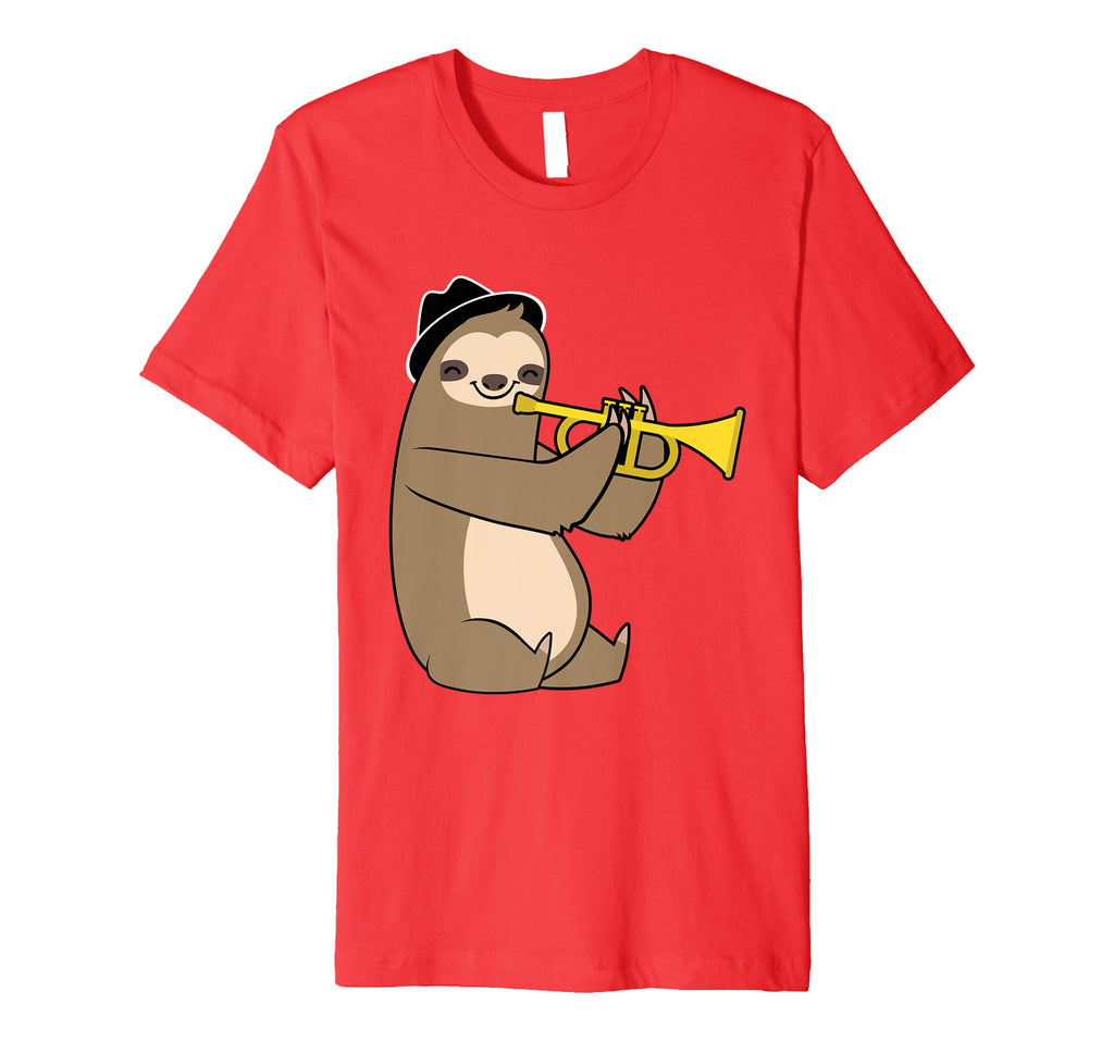 Jazz Sloth Trumpet Funny Musician T-Shirt