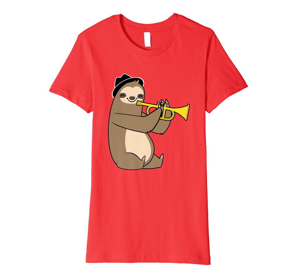 Jazz Sloth Trumpet Funny Musician T-Shirt