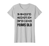 40 Years Old Algebra Equation Funny 40th Birthday Math Shirt