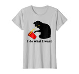Do What I Want Black Cat Red Cup Funny Graphic T-Shirt