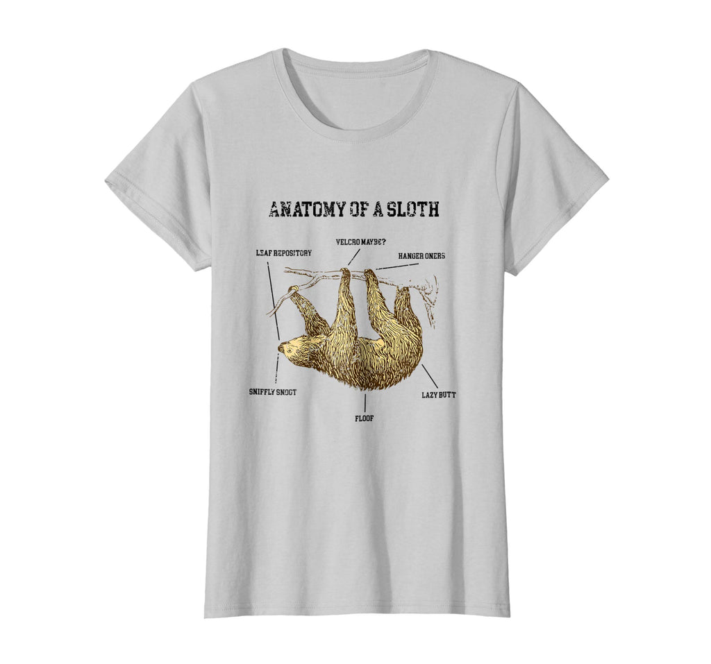 Anatomy Of A Sloth Cute Animal Lover Funny Distressed Shirt