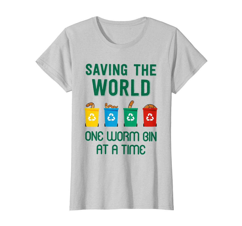 &quot;One worm bin at a time&quot; Funny worm composting T-shirt