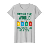 &quot;One worm bin at a time&quot; Funny worm composting T-shirt