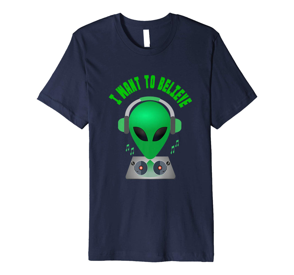 Alien DJ ET funny t-shirt UFO t-shirt ET t-shirt DJ t-shirt