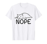 Nope Funny Lazy Cat T-Shirt - Nope Not Today Cat Shirt