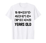 40 Years Old Algebra Equation Funny 40th Birthday Math Shirt