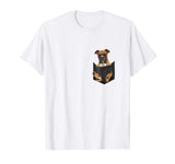 Boxer Inside Pocket Funny T-Shirt Lover Dog Cute Gift Tee