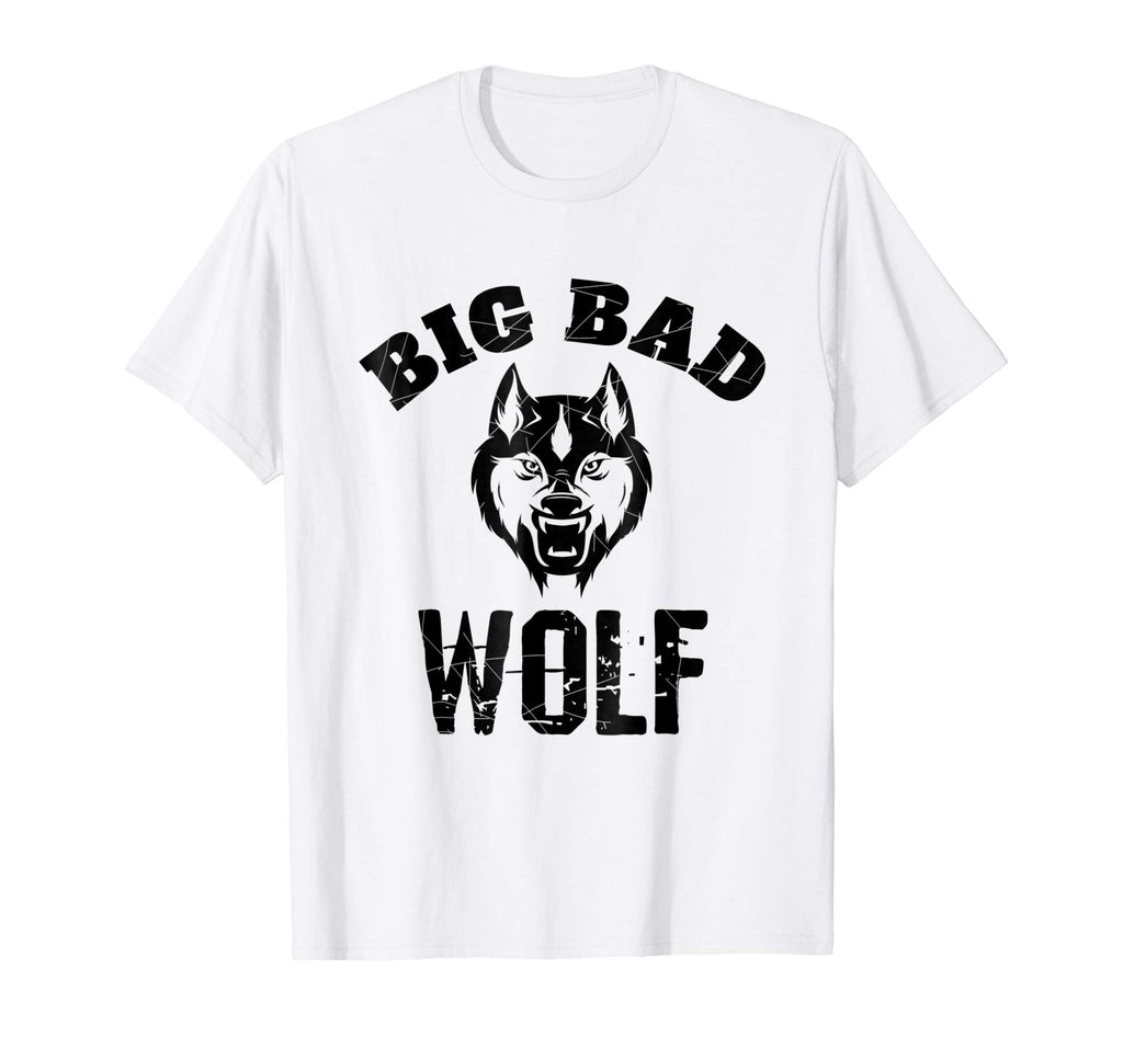Big Bad Wolf Funny Popular Phrase Vintage Distressed T-Shirt