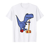 Smiletodaytees Funny T-rex Dinosaur Playing Croquet T-shirt