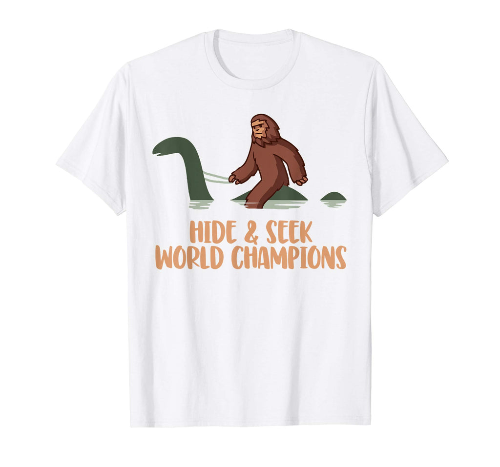 Hide and Seek World Champions Bigfoot &amp; Nessy Funny T-Shirt