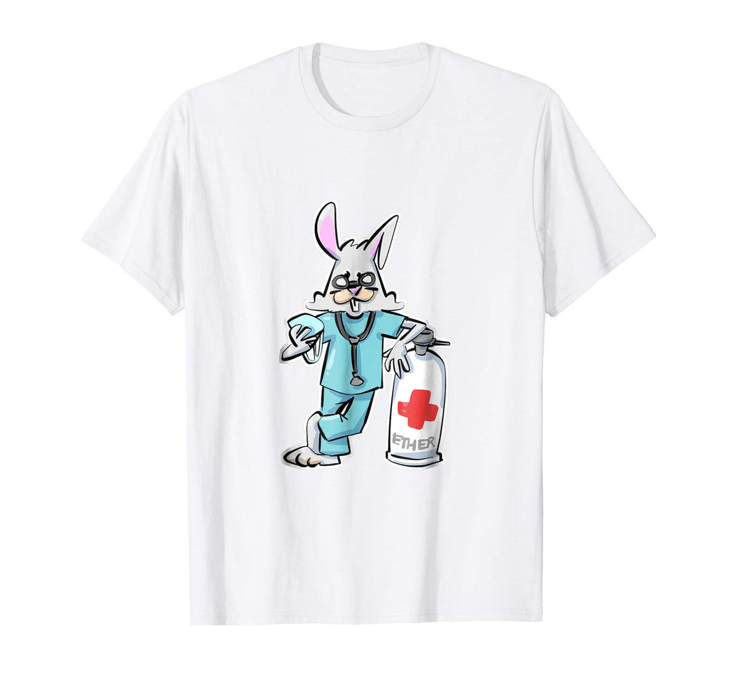 Anesthesia Ether Bunny Funny Easter Medical T-shirt