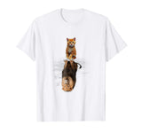 Funny Cat Tee shirt, Kitten Cat and Lion Mirror T-shirt