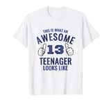 Awesome Teenager Funny 13th Birthday 13 Yrs Old tShirt