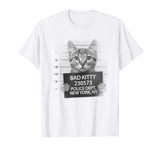 Bad Kitty Cat Police Line Up Funny Cats T-shirt Unisex