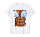 Fake Abs T Shirt Funny Bikini Body Muscle Six Pack 3D