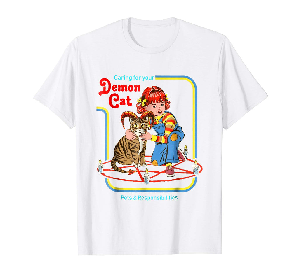Funny-Caring-for-your-Demon-Cat-t-shirt pet