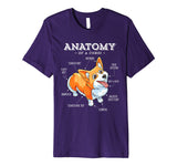 Anatomy of a Corgi T-Shirt Funny Corgis Dog Puppy Shirt Tees