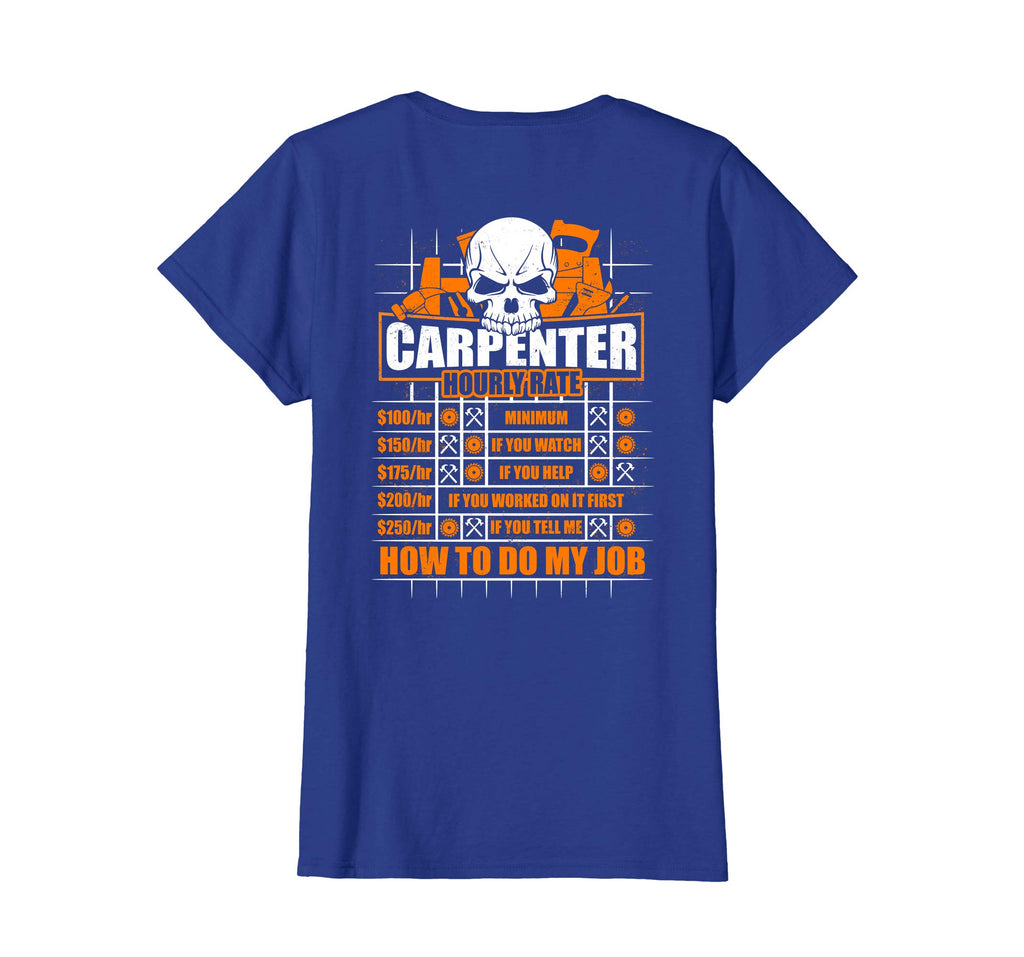Carpenter Hourly Rate Funny Hammer Ruler T-Shirt