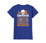 Carpenter Hourly Rate Funny Hammer Ruler T-Shirt