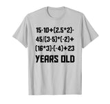 40 Years Old Algebra Equation Funny 40th Birthday Math Shirt