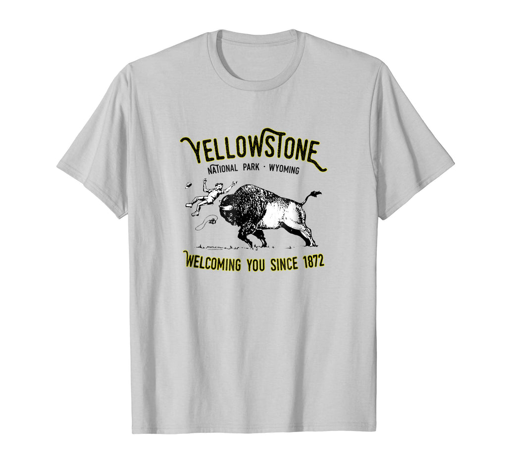 Bison Toss Yellowstone National Park Funny Shirt