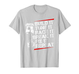 Racecar Steps T Shirt Funny Fast Car
