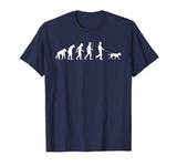 A Man With Dog Human Evolution Funny Tshirt