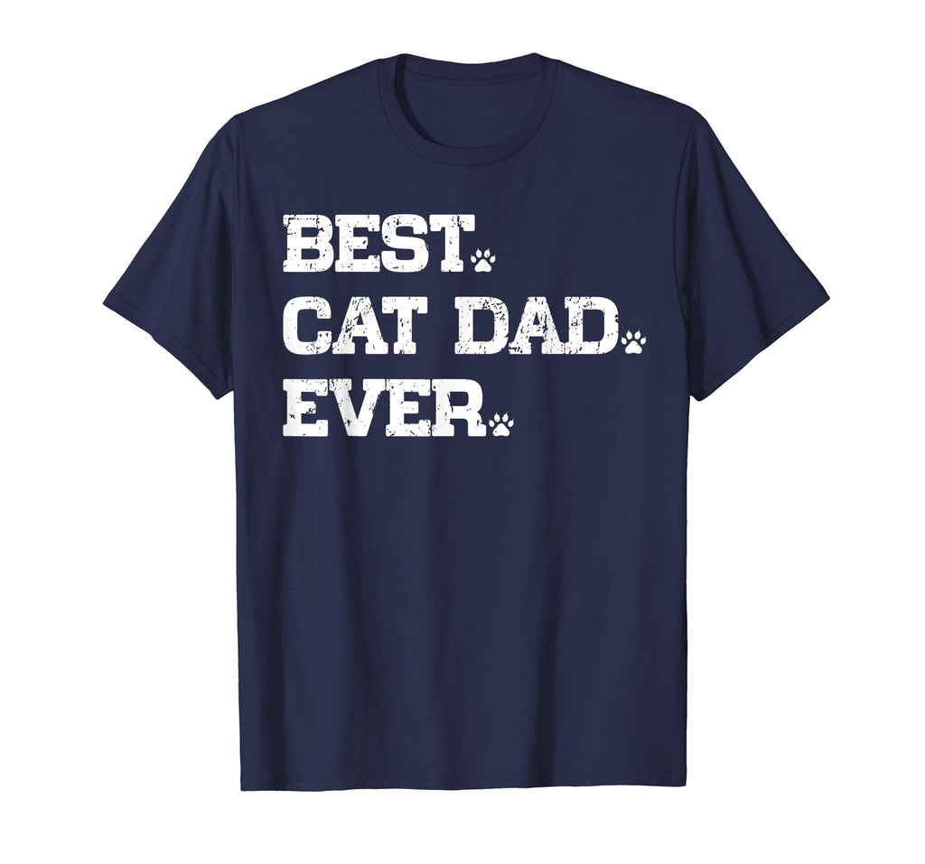 Best Cat Dad Ever Funny Cat Paws Lover Gift T-Shirt