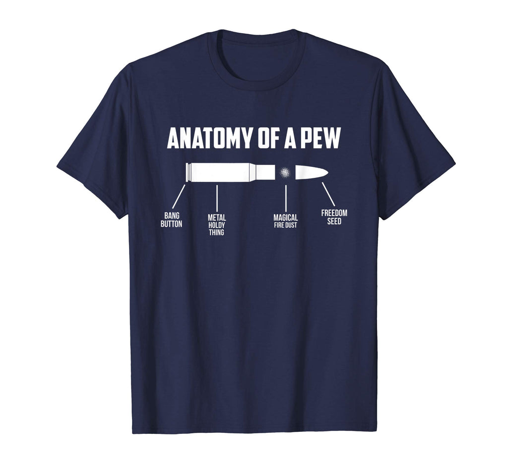 Anatomy of a Pew Funny shooter t-shirt (bullet parts)