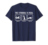 The struggle is real funny T-Rex gym workout t-shirt