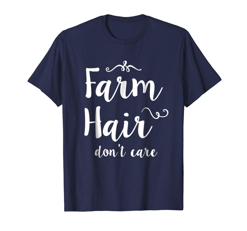 Perfect Farmer T-Shirts FARM Hair Don't Care Funny Shirt