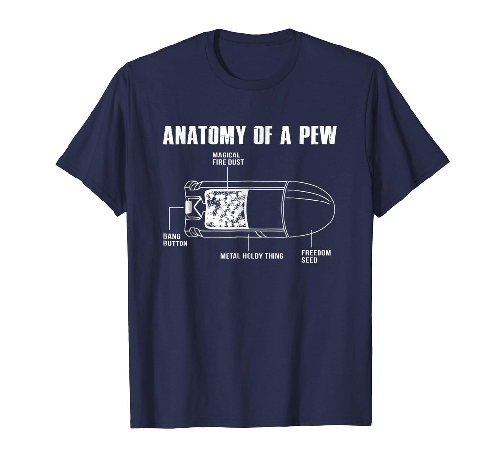 Anatomy Of A Pew Funny Bullet Gun Lovers T-Shirt