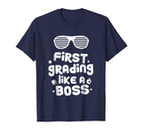 1st Grade Boss School Funny Boys First Grade Cool Tee Shirt