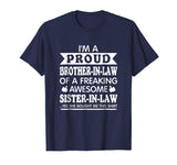 Proud Brother in Law of Awesome Sister in Law T Shirt Funny