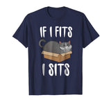 If I Fits I Sits Cat Meme Shirt Funny Cat In A Boxt T-shirt