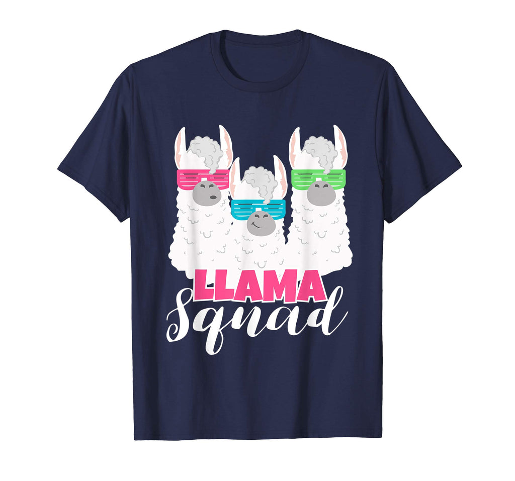 Retro 1980s llama t shirt Funny cute llama squad