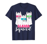 Retro 1980s llama t shirt Funny cute llama squad