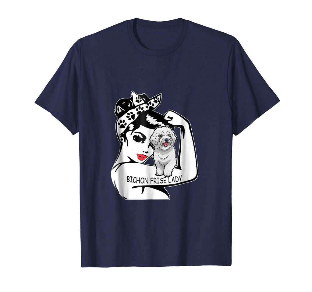 Bichon Frise Strong Lady T-shirt Funny Mom Birthday Gift