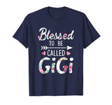 Blessed To Be Called Gigi Floral Grandma Funny T-Shirt