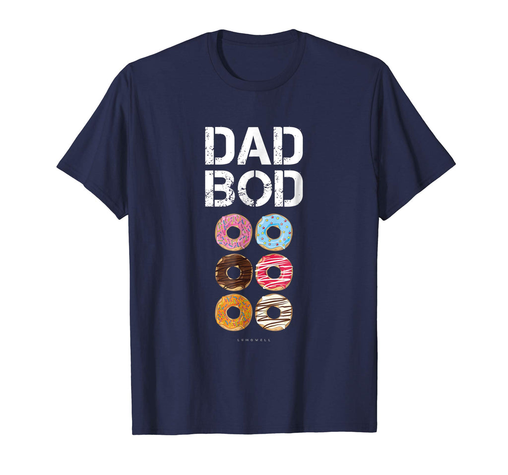 Dad Bod TShirt. Funny Donut Six Pack Daddy Gym Gift T Shirts