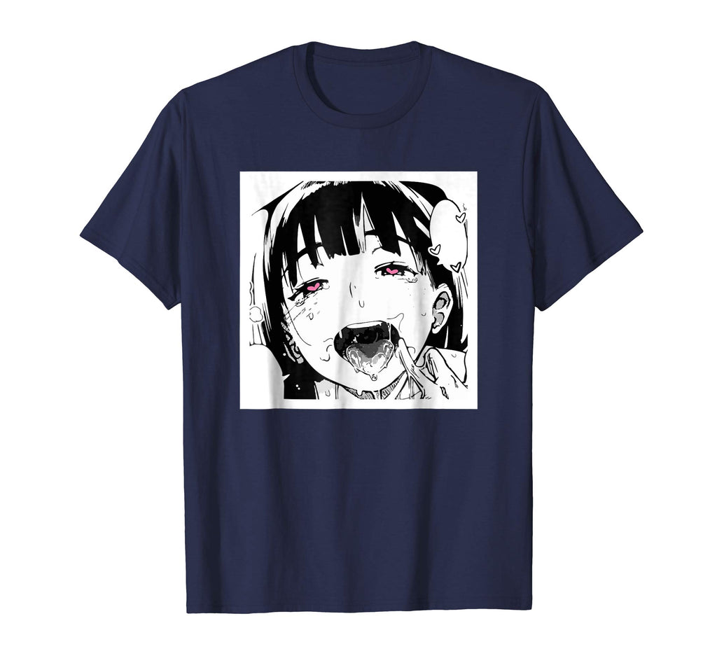 Ahegao T-Shirt Anime Funny Tee Hentai Cartoon Shirt