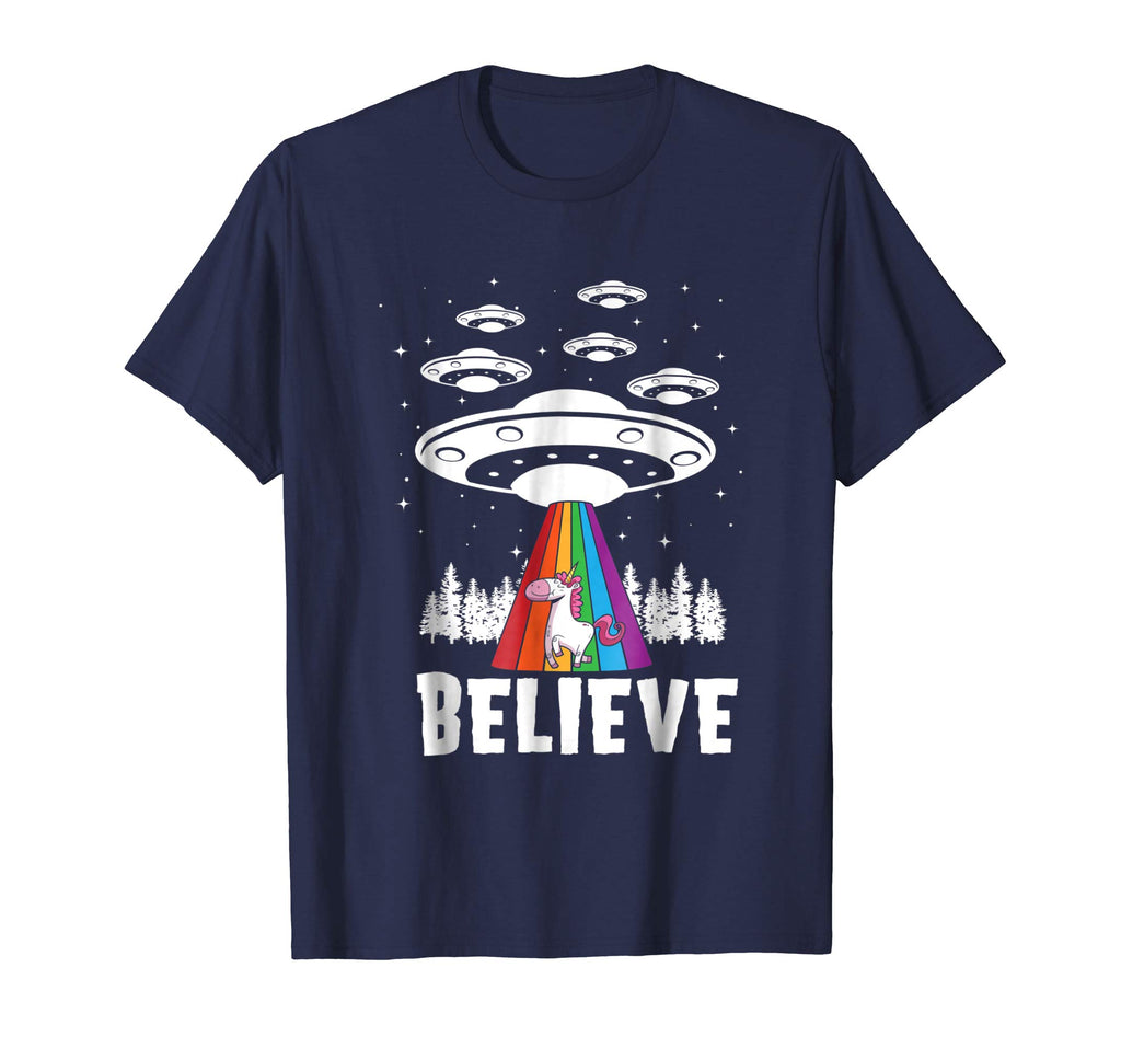 Alien Unicorn Rainbow Abduction T-Shirt Funny Gift