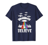 Alien Unicorn Rainbow Abduction T-Shirt Funny Gift